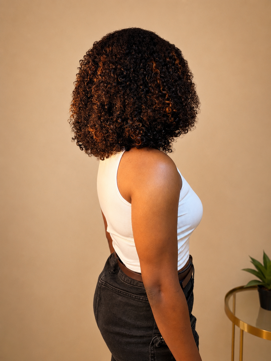 "Sunkissed Honey" – Pre-Bleached Glueless 5x5 HD Lace Pixie Curl Wig (200g Density