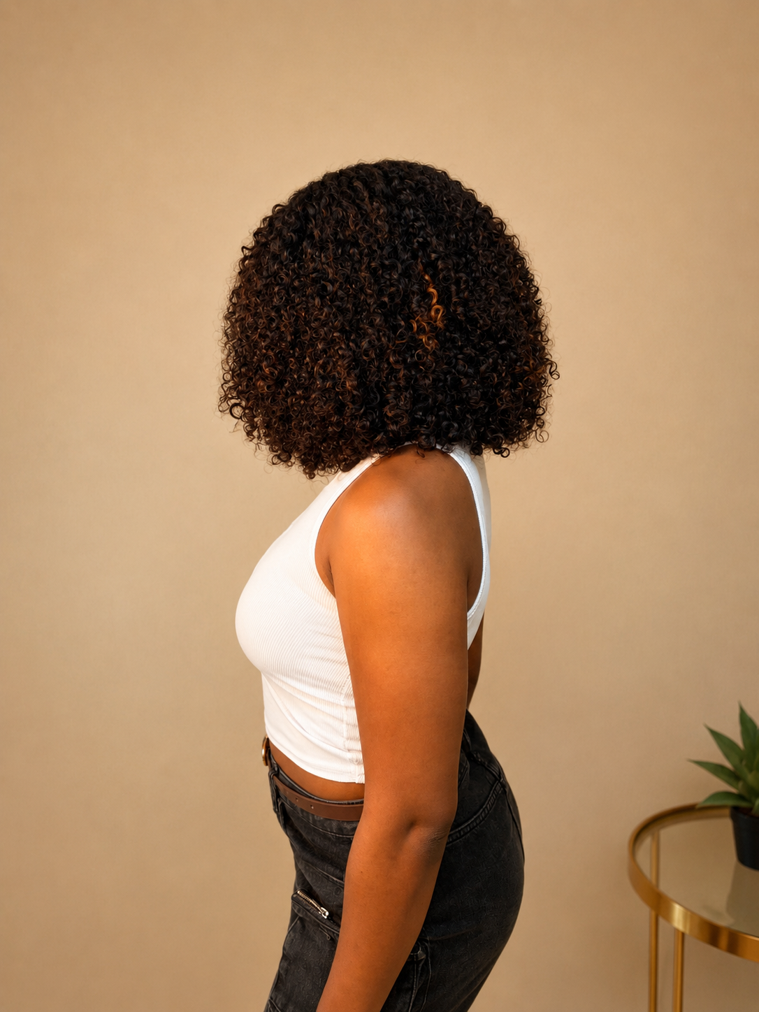 "Sunkissed Honey" – Pre-Bleached Glueless 5x5 HD Lace Pixie Curl Wig (200g Density