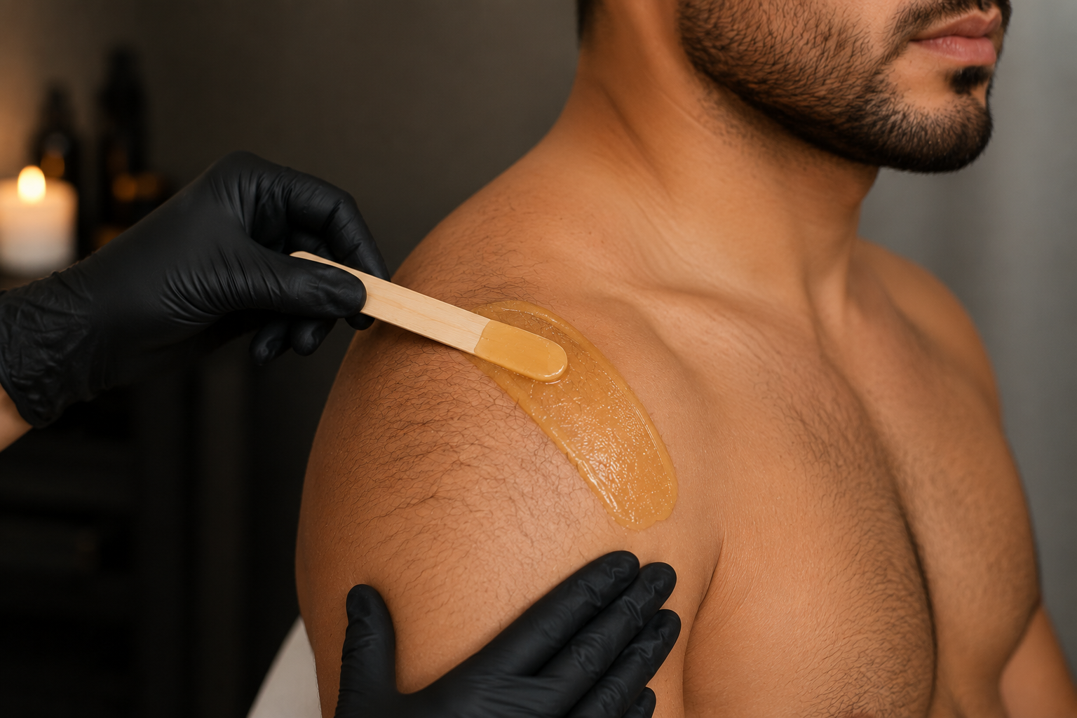 Male Shoulder Wax