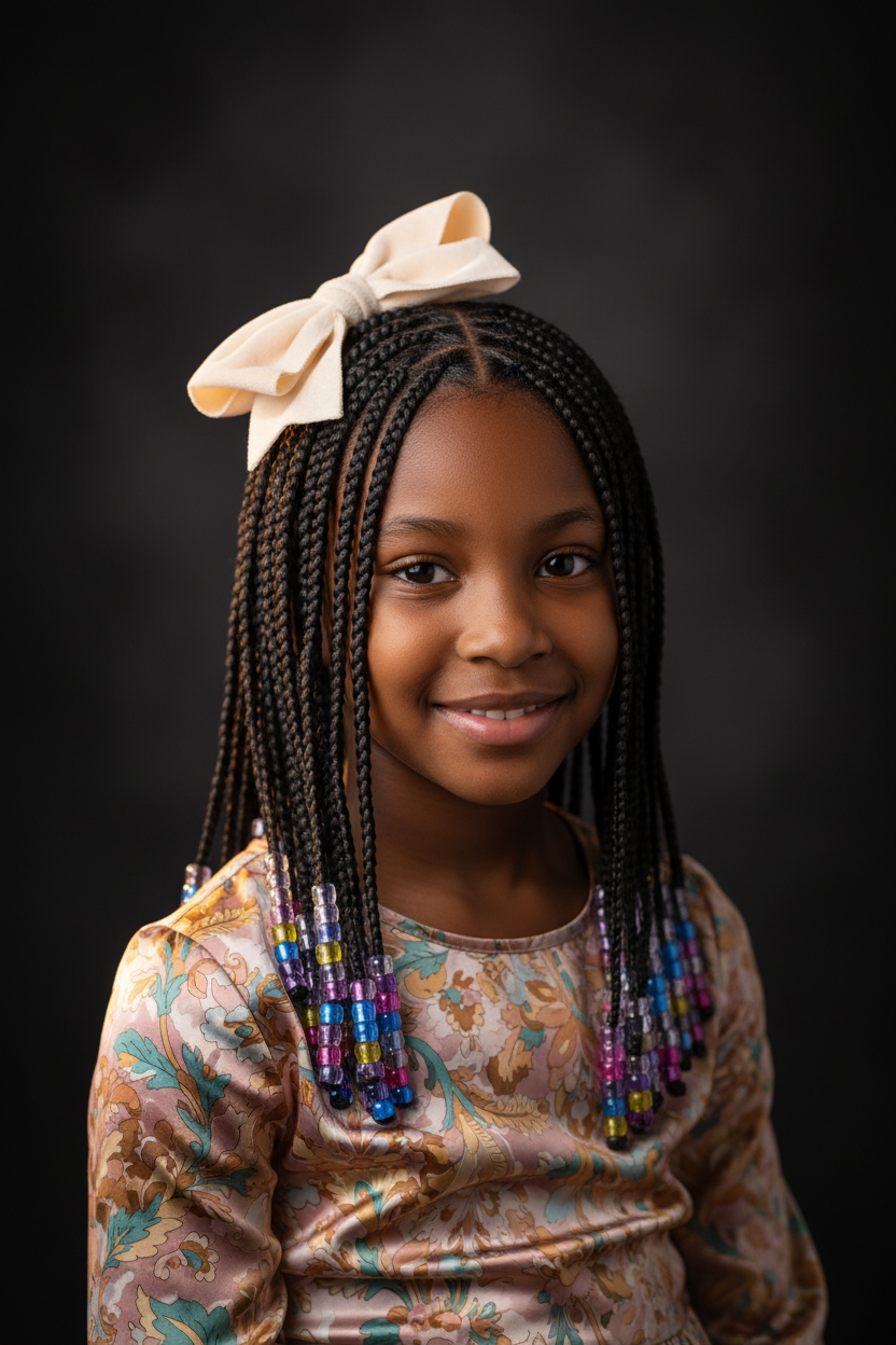 Kids Braids with Ribbon — Afridarcii